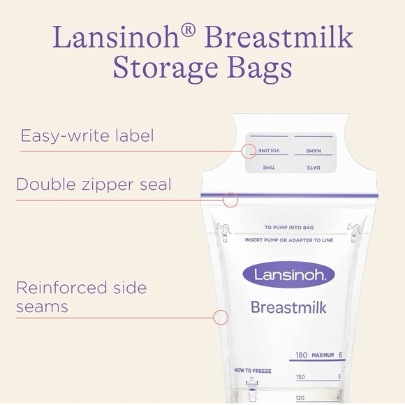 Lansinoh—Breastmilk Storage Bags (5 Boxes, 50 Count Each) NEW - Picture 5 of 9